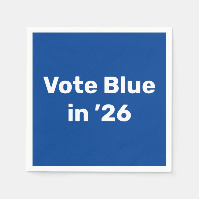 Servilleta De Papel Voto azul en 2026 (Anverso)