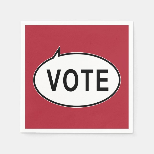 Servilleta De Papel VOTO - Rojo (Anverso)