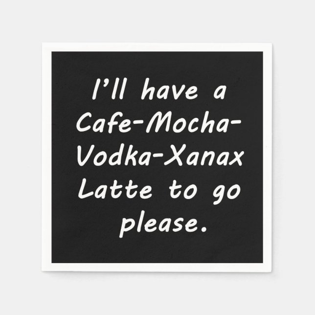 Servilleta De Papel Voy a tener un latte (Anverso)