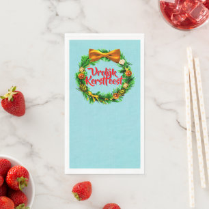 Servilleta De Papel Vrolijk Kerstfeest Holandés Feliz Navidad