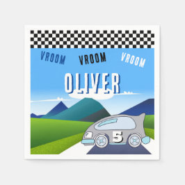 Servilleta De Papel Vroom Carreras Car Road Boy Cumpleaños