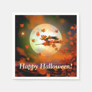 Servilleta De Papel Vuelo de brujas de Halloween