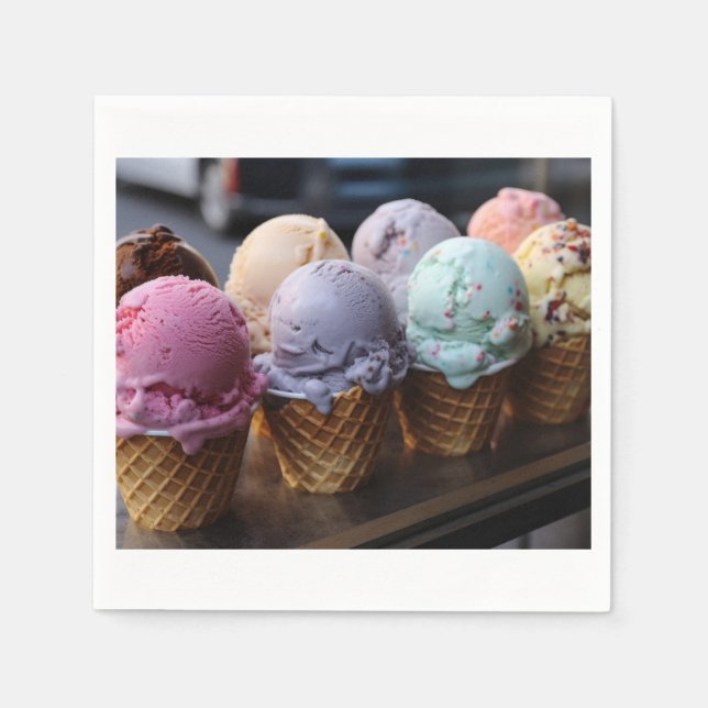 Servilleta De Papel Vuelo de Ice Cream (Anverso)