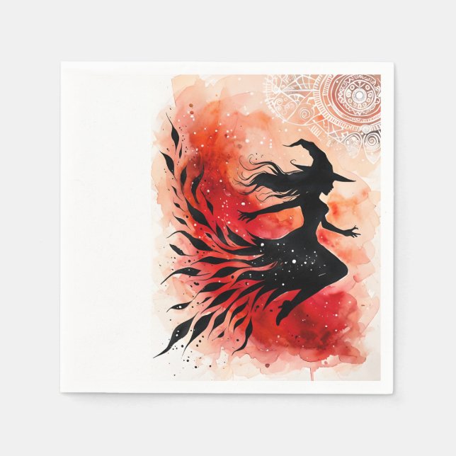 Servilleta De Papel Vuelo de la Sombra Escarlata (Anverso)