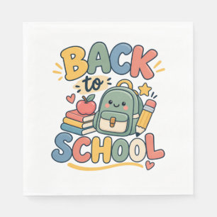 Servilleta De Papel Vuelta al cole suministros escolares lindos kawaii