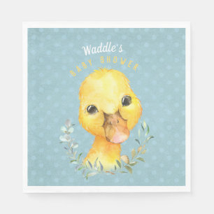 Servilleta De Papel Waddle McQuackers Cute Duck Baby Shower