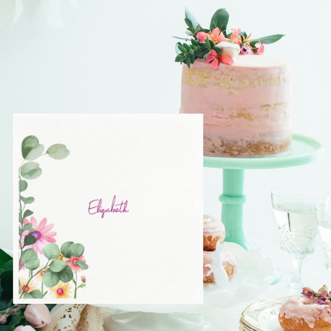 Servilleta De Papel Waddle y luego Swaddle Pink Baby Shower (Subido por el creador)