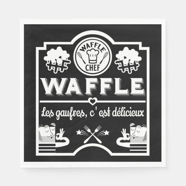 Servilleta De Papel Waffle Chef (Anverso)