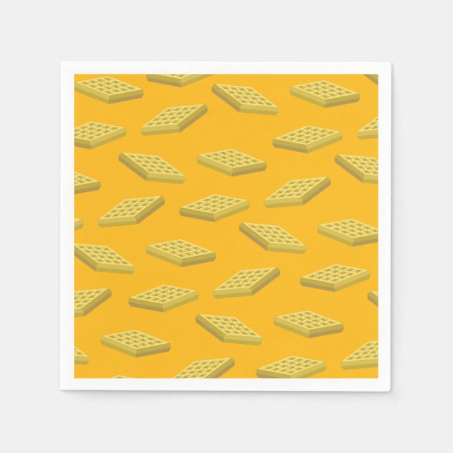 Servilleta De Papel Waffle Cute Breakfast Brunch Niños 1er cumpleaños (Anverso)