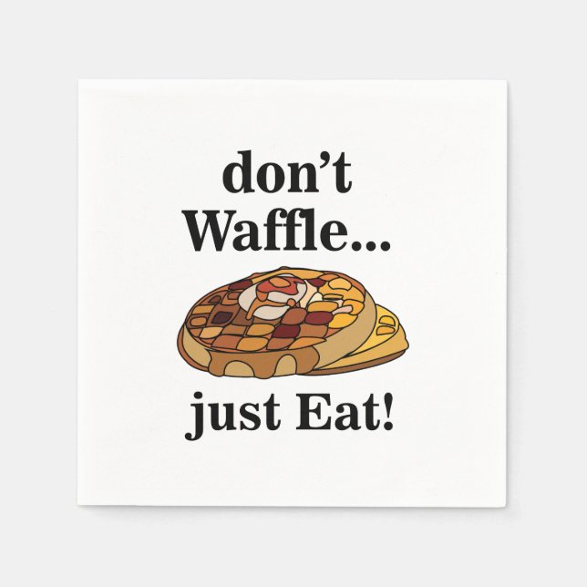 Servilleta De Papel Waffle Food Funny Party (Anverso)