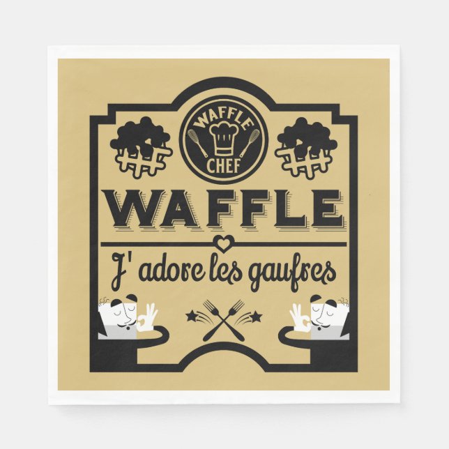 Servilleta De Papel Waffles de Bélgica (Anverso)