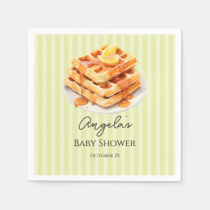 Servilleta De Papel Waffles de Brunch para Baby Shower