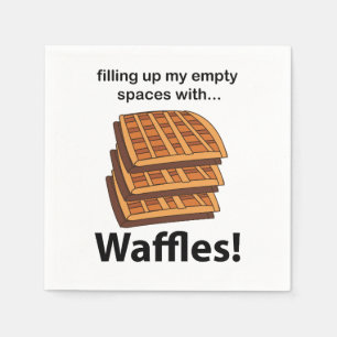 Servilleta De Papel Waffles Llenando Mis Espacios Vacíos Con Waffles