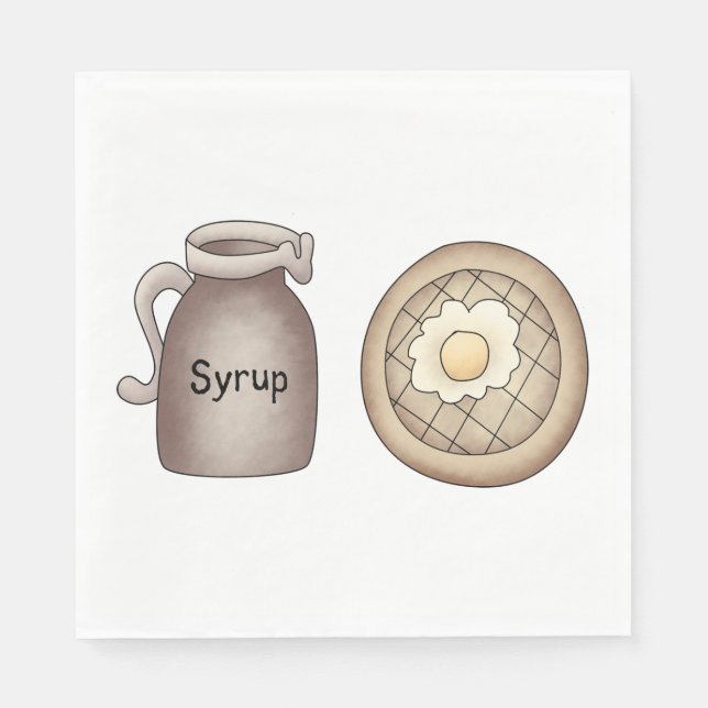 Servilleta De Papel Waffles y servilletas alimenticias de jarabe de ar (Anverso)