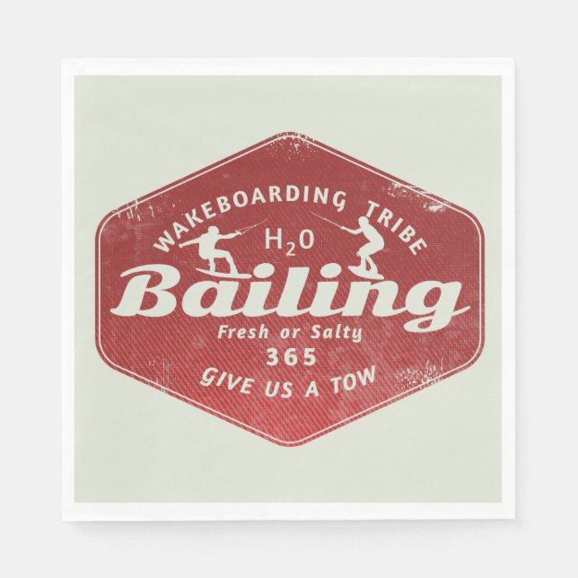 Servilleta De Papel Wakeboarding (Anverso)