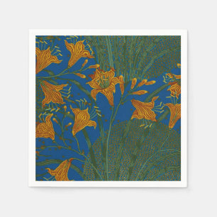 Servilleta De Papel Walter Crane Día de Lirio Vintage Patrón Floral
