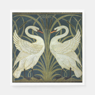 Servilleta De Papel Walter Crane Swan & Rush e Iris victoriano