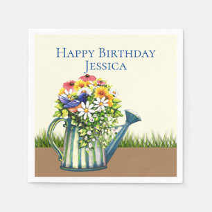 Servilleta De Papel Water Can con flores silvestres