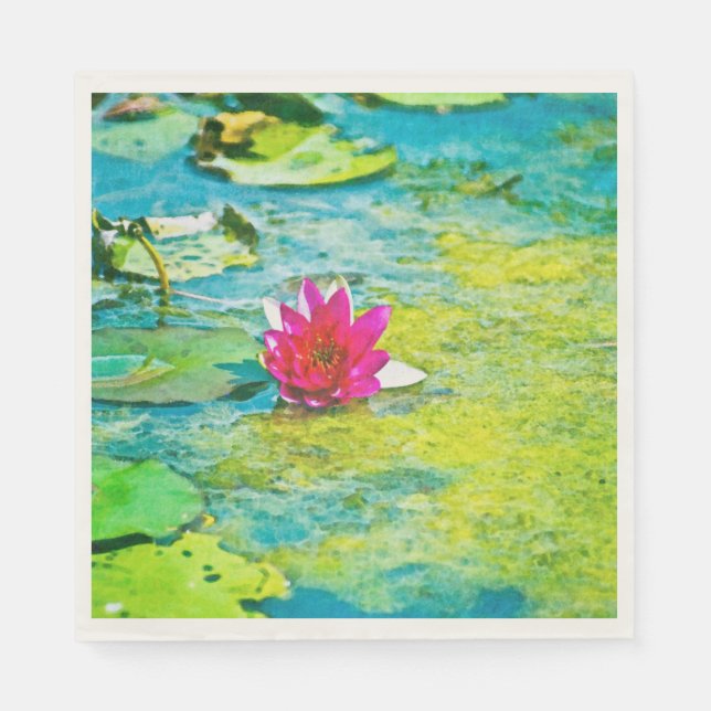 Servilleta De Papel Water Lily Lilypad (Anverso)
