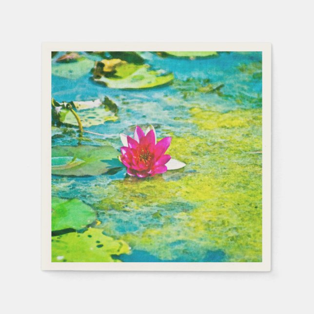 Servilleta De Papel Water Lily Lilypad (Anverso)