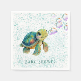 Servilleta De Papel Watercolor Adorable Turba Burbujas Baby Shower