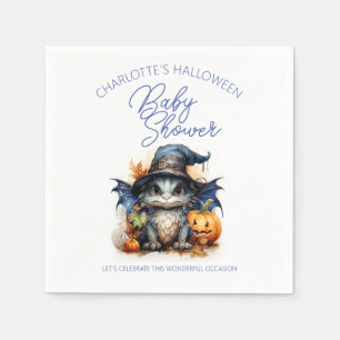 Servilleta De Papel Watercolor Baby Dragon Halloween Baby Shower