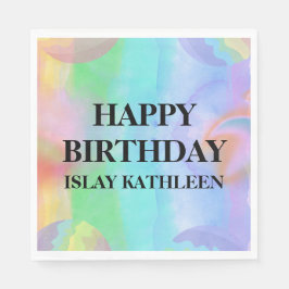 Servilleta De Papel Watercolor Bath Bomb Birthday Paper Napkin