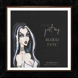 Servilleta De Papel Watercolor Bruja Gótica Bruja Halloween Negro