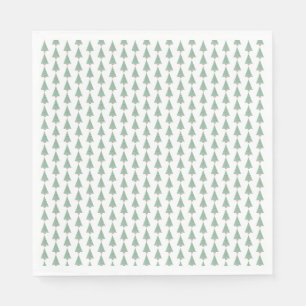 Servilleta De Papel Watercolor Christmas Tree Pattern Holiday Jun Dive
