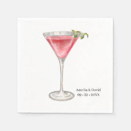 Servilleta De Papel Watercolor Cocktail