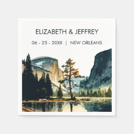 Servilleta De Papel Watercolor del Parque Nacional Yosemite