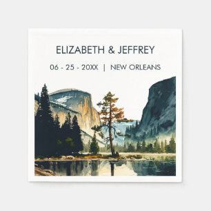 Servilleta De Papel Watercolor del Parque Nacional Yosemite