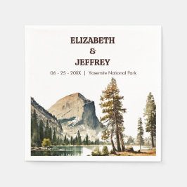 Servilleta De Papel Watercolor del Parque Nacional Yosemite