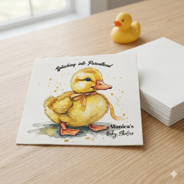 Servilleta De Papel Watercolor Duckling Splash Gender Neutral  (Subido por el creador)