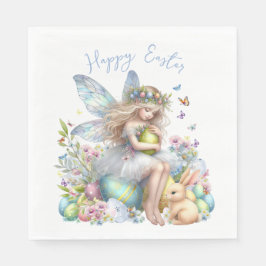 Servilleta De Papel Watercolor Easter Spring Fairy