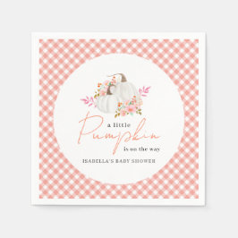 Servilleta De Papel Watercolor Fall Floral Pequeña Calabaza Baby Showe