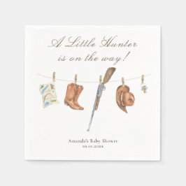 Servilleta De Papel Watercolor Hunter Baby Shower