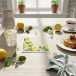 Servilleta De Papel Watercolor Lemon Paper Napkins 