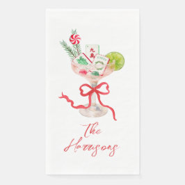 Servilleta De Papel Watercolor Merry Mahjong Navidades Fiesta de cócte