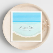 Watercolor Ocean Beach Wedding