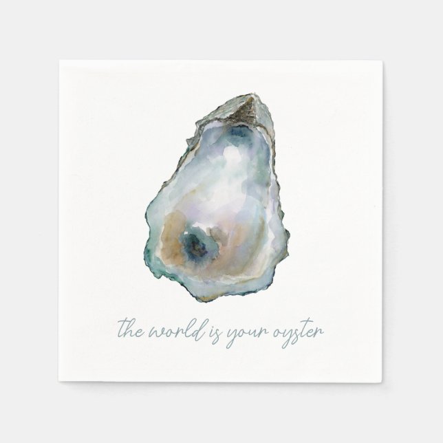 Servilleta De Papel Watercolor Oyster (Anverso)