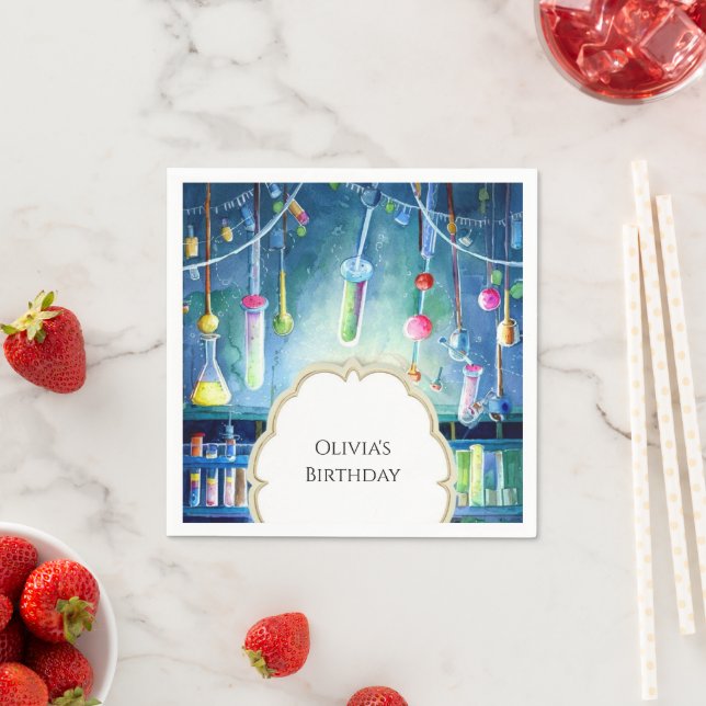 Servilleta De Papel Watercolor Science Magic Scientiday (In situ)