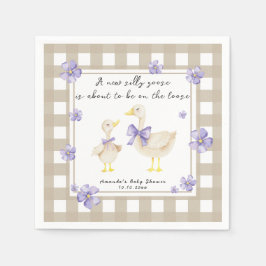 Servilleta De Papel Watercolor Silly Goose Baby Shower 