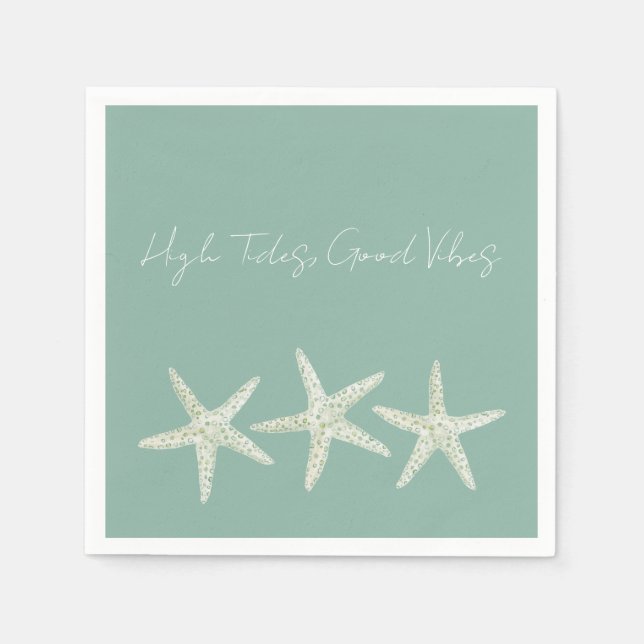 Servilleta De Papel Watercolor Starfish Trio (Anverso)