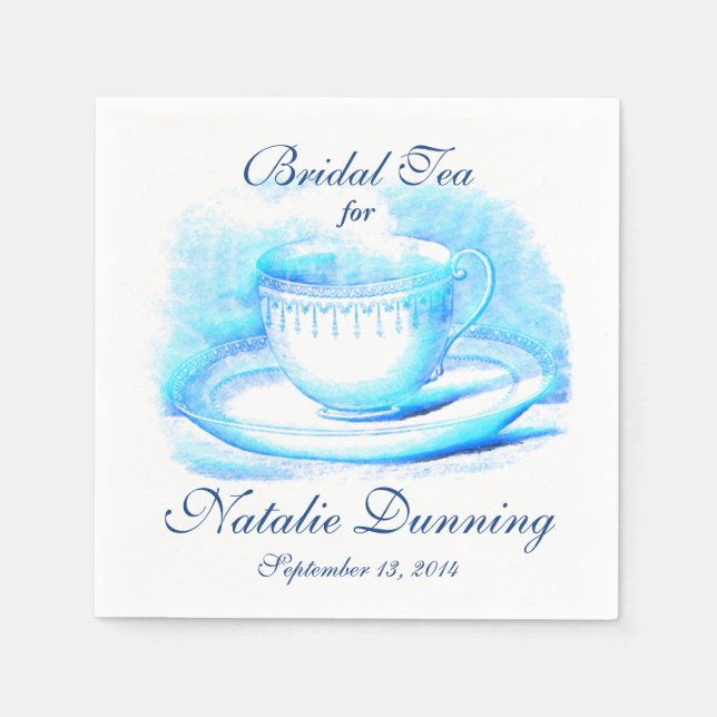 Servilleta De Papel Watercolor Teacup (Anverso)