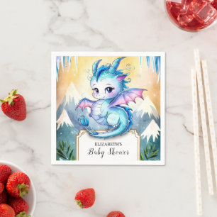 Servilleta De Papel Watercolor Whimsical Dragon Baby Shower