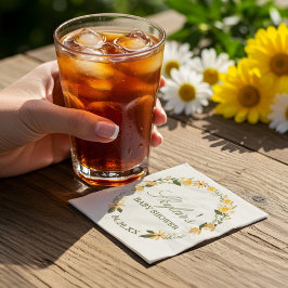 Servilleta De Papel Watercolor Wildflower Florals Wreath Baby Shower