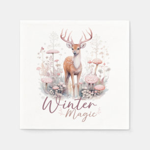 Servilleta De Papel Watercolor Winter Magic Deer
