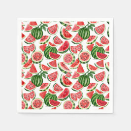 Servilleta De Papel Watercolour Watermelon Napkins – Summer Party