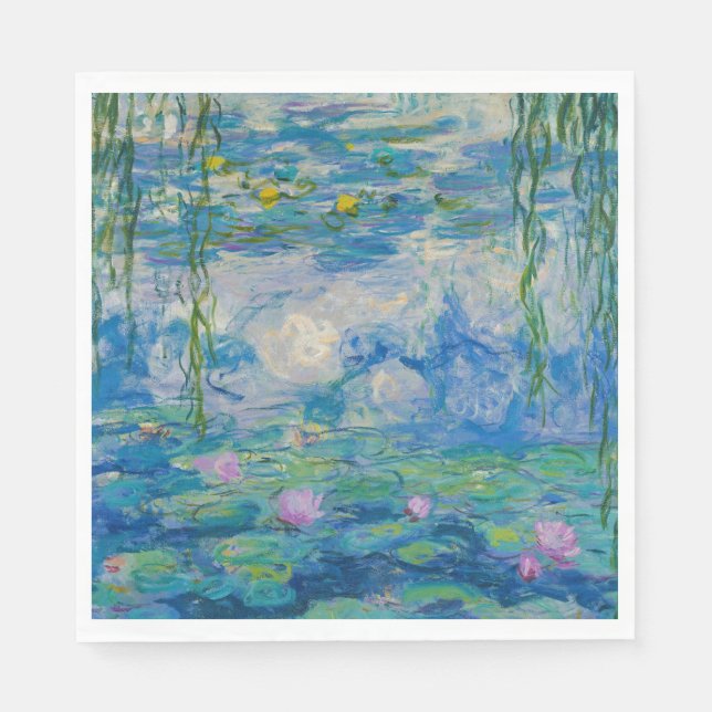 Servilleta De Papel Waterlilies, 1916-1919 by Claude Monet (Anverso)